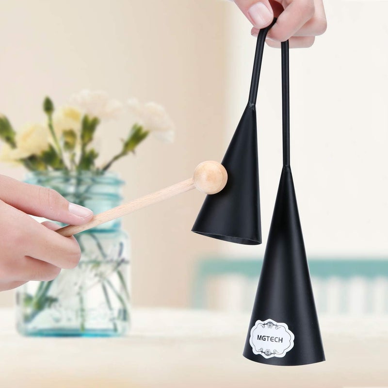 MGTECH Agogo Bell, Two Tone, Traditional Latin Percussion Instrument with Wooden Stick - Image 3